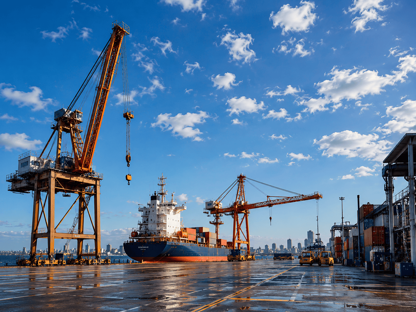 Materials for coatings of port facilities and berths